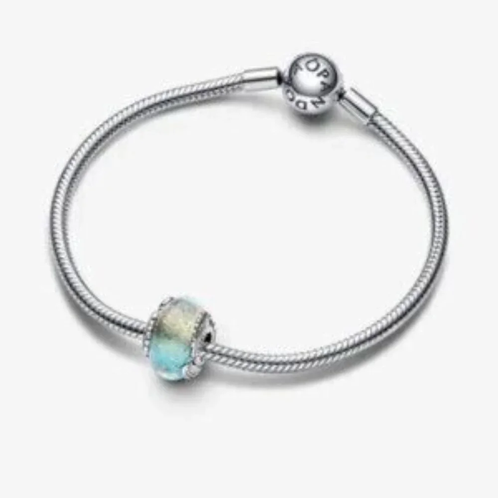 Pandora Multicolour Murano Glass & Curved Feather Charm